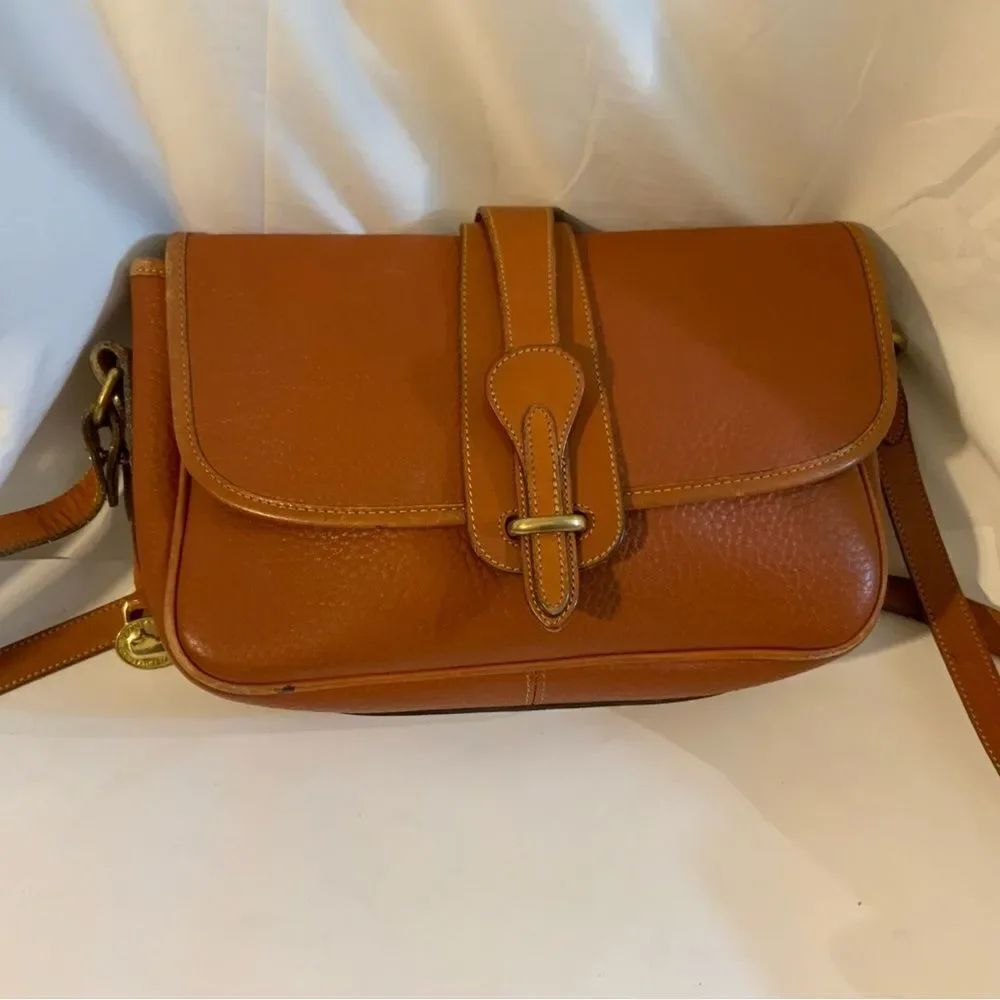 Original Dooney & Bourke, All Weather Leather, Large Equestrian Bag, British Tan